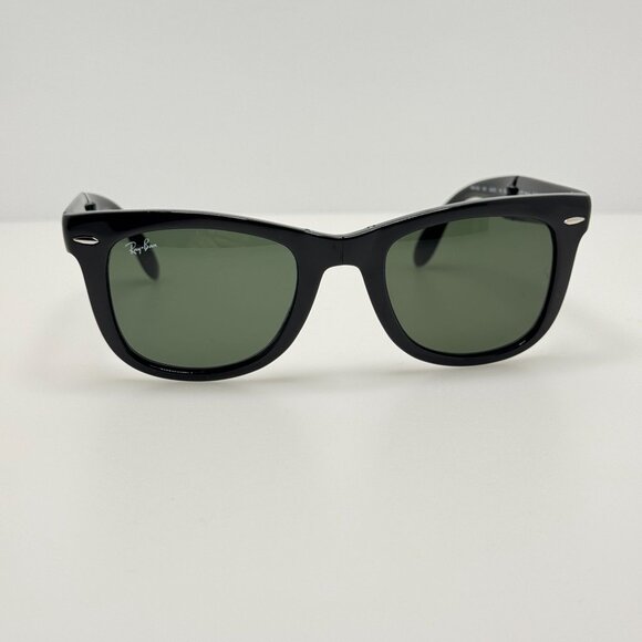 Ray Ban Sunglasses RB 4105 601 Folding Wayfarer Black 50-20-140 - Picture 1 of 8